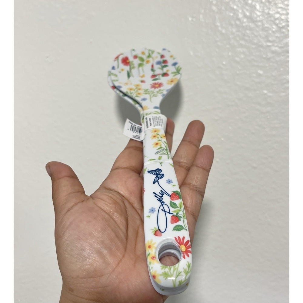 New Dolly Parton Salad Serving Fork and Spoon-"Wildflowers"-Hard Plastic-